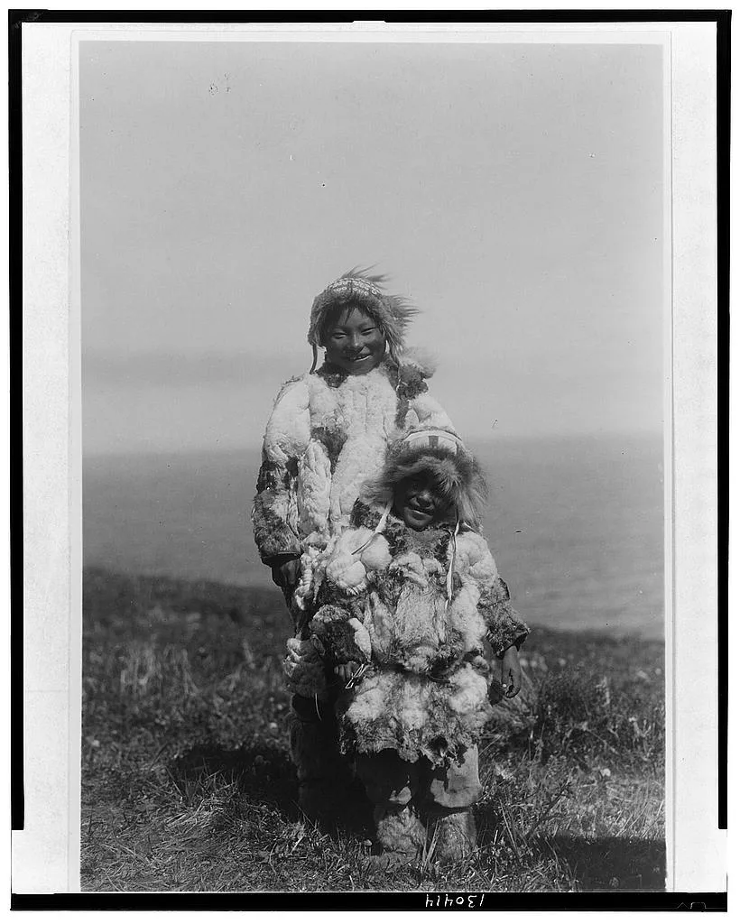 Duck-skin parkas, Nunivak, Alaska, Nunivak Island, 1929