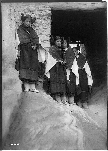 Walpi maidens--Hopi, Arizona, Walpi, 1906