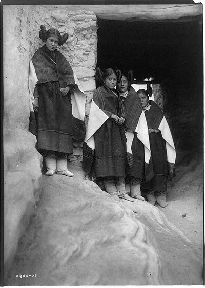 Walpi maidens--Hopi, Arizona, Walpi, 1906
