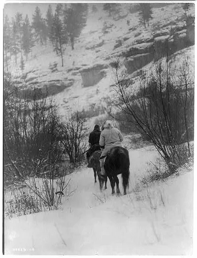 Winter hunter[s]--Apsaroke, Montana, 1908