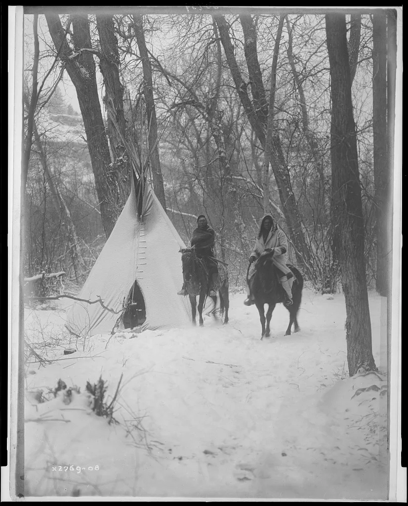 The winter camp--Apsaroke, Montana, 1908
