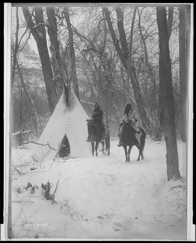 The winter camp--Apsaroke, Montana, 1908