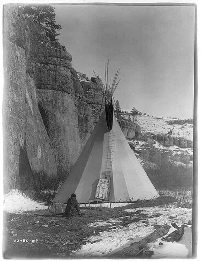 Hide stretching--Apsaroke, Montana, 1908