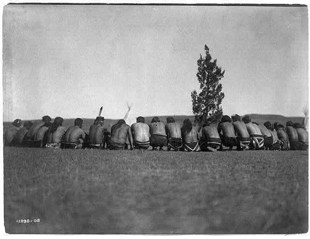 Arikara medicine fraternity--The prayer, North Dakota, 1908