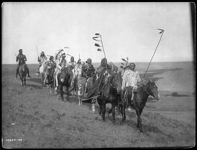 On the war path--Atsina, Montana, 1908