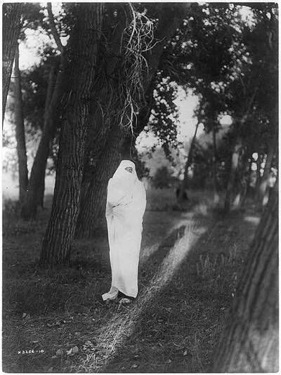 Waiting in the forest--Cheyenne, 1910