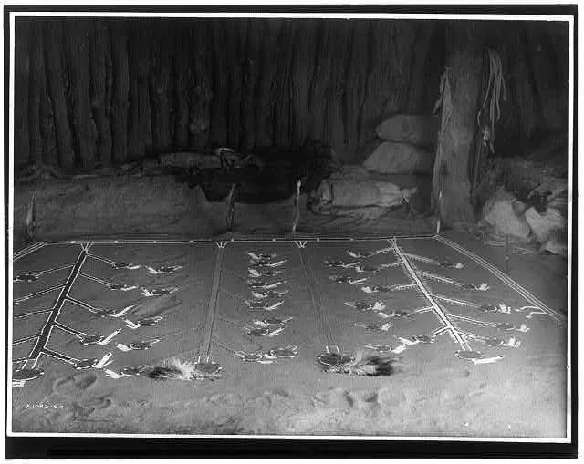 Sand painting, Wind Doctor's ceremony--Navaho, 1905