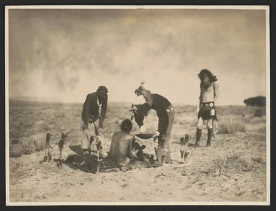 Giving the medicine--Navaho, 1905