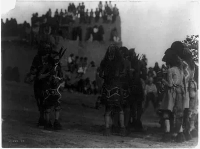 Snake dancer and "Hugger" [A], Arizona, 1905