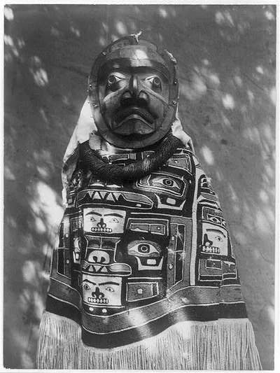 A Tluwulahu costume--Qagyuhl, British Columbia, 1914