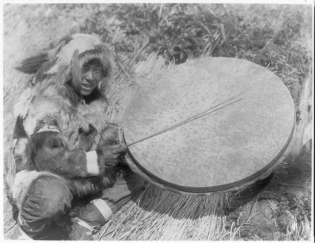 The drummer--Nunivak, Nunivak Island, Alaska, 1929