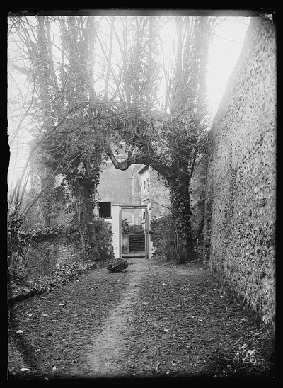Photograph from 1918: A corner of the property at Plessis-Piquet, near…