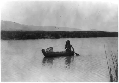 In the tule swamp--upper lake Pomo, California, 1924