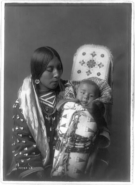Mother and child--Apsaroke, Montana, 1908
