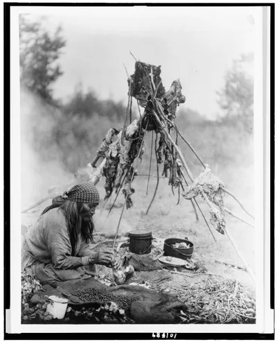 [A Sarsi kitchen], Alberta, 1927