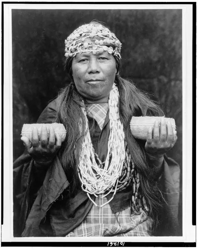 Hupa female shaman, California, 1923