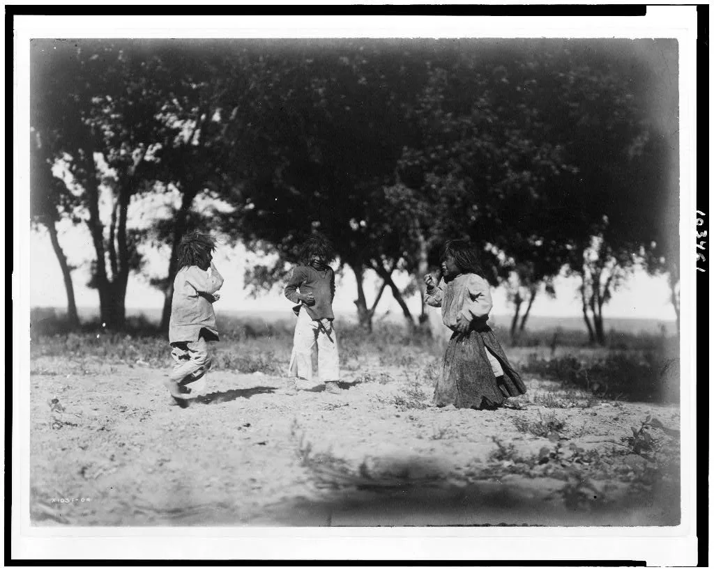 [Child life, the cotton woods--Navaho], 1905