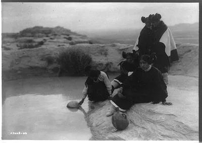 Hopi water girls, Arizona, 1906