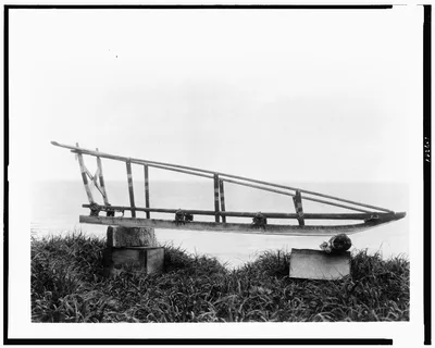 Sled, Nunivak, Alaska, Nunivak Island, 1929
