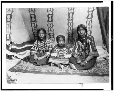 [In the lodge--Piegan], Montana, 1910