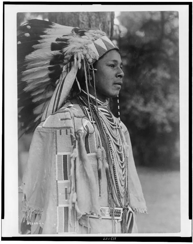 Youth in holiday costume-Umatilla, 1910
