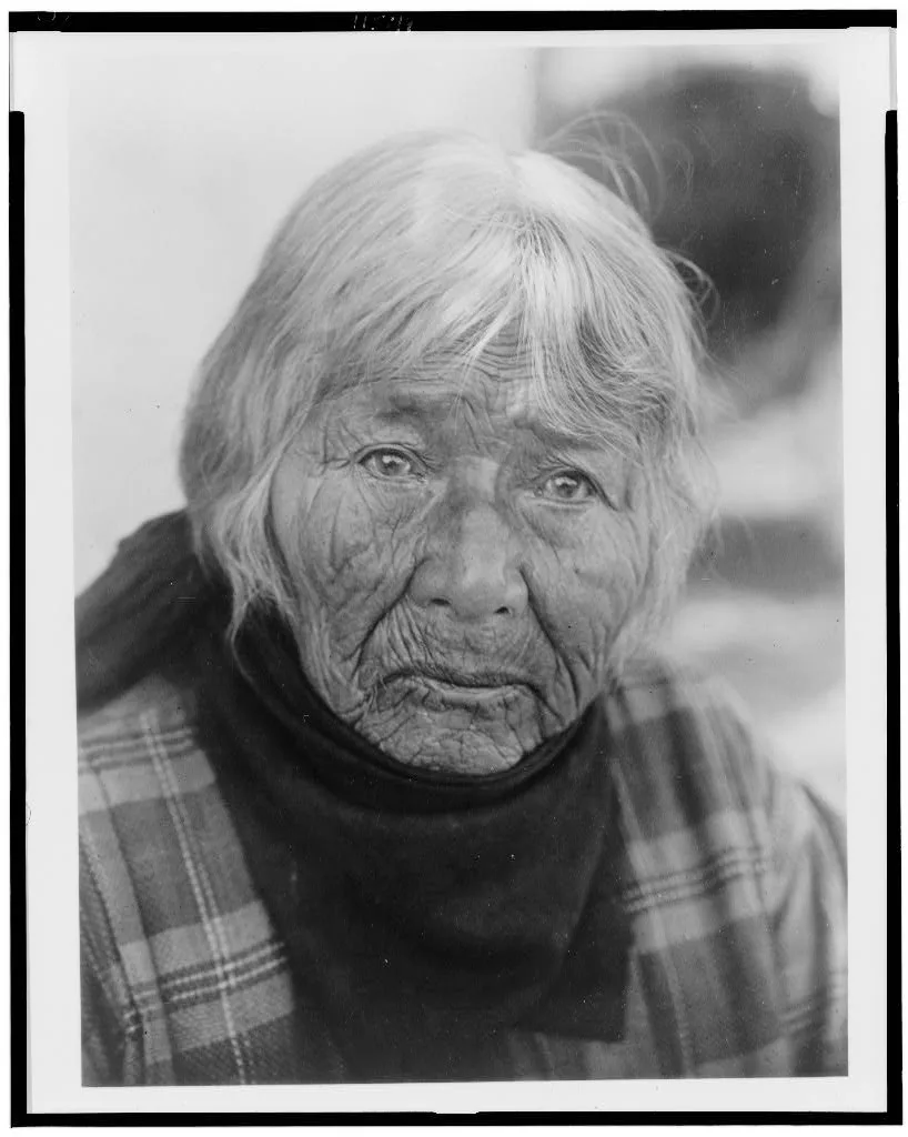 Aged Pomo woman, 1924