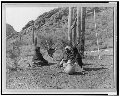 Qahatika women resting in Harvest Field--Qahatika, 1907