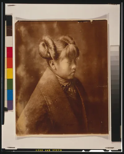 Photograph from 1921: Modified style of hair dressing--Hopi