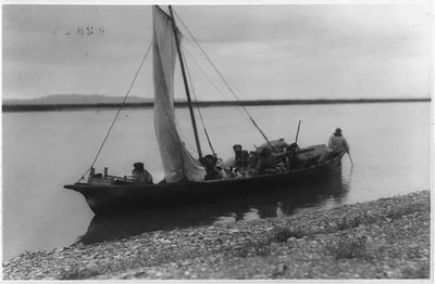 Starting up the Noatak River - Kotzebue, Kotzebue, Alaska, 1929