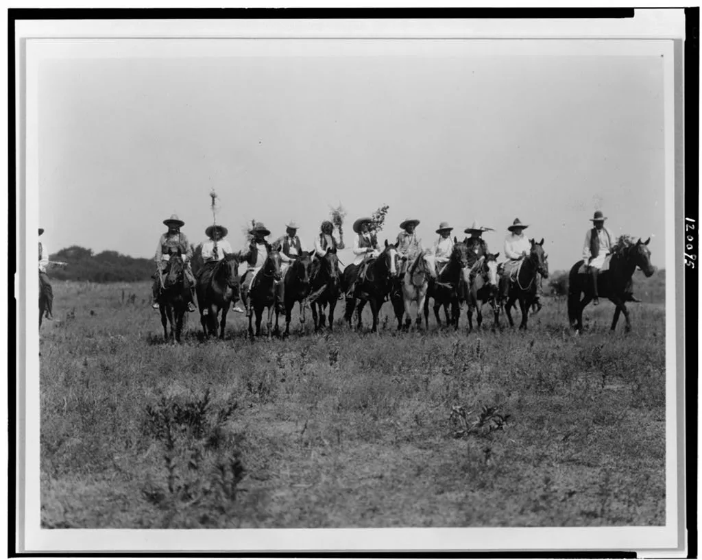 Chiefs in the Sun Dance parade--Cheyenne, Oklahoma, 1927